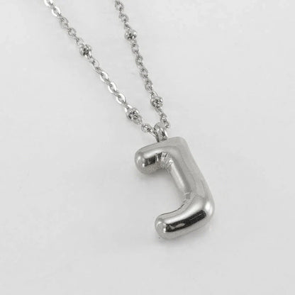 BUBBLE LETTER INITIAL NECKLACE