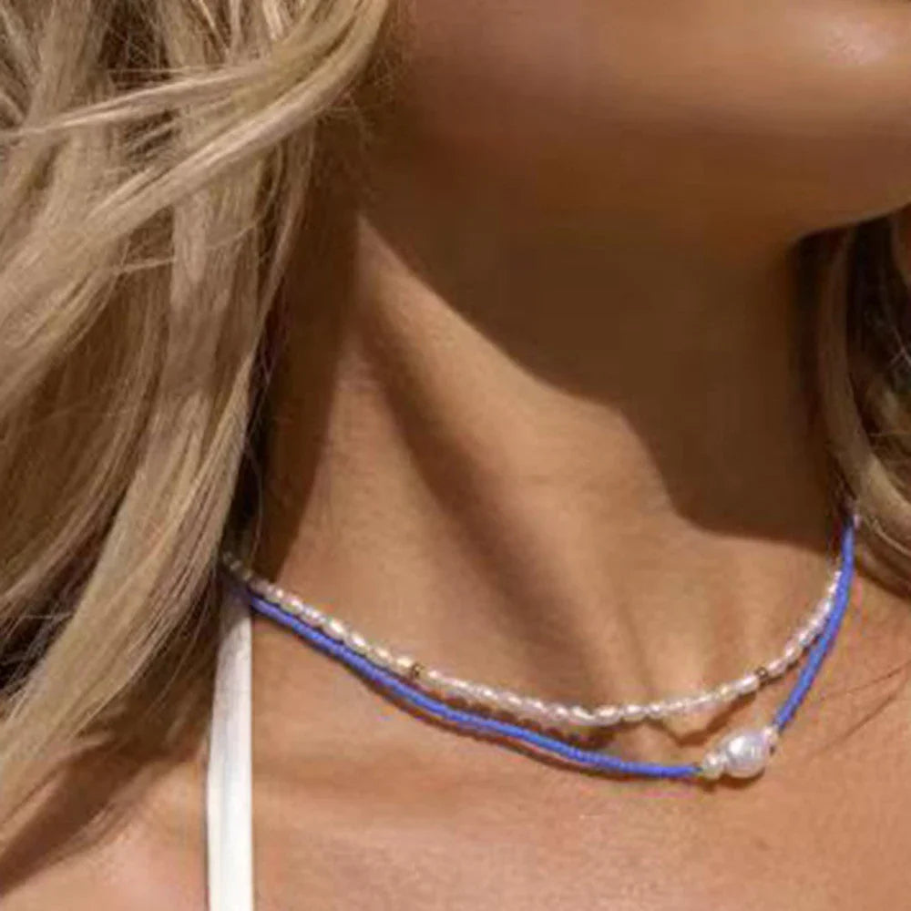 ALOHA PEARL AND GOLD CHOKER